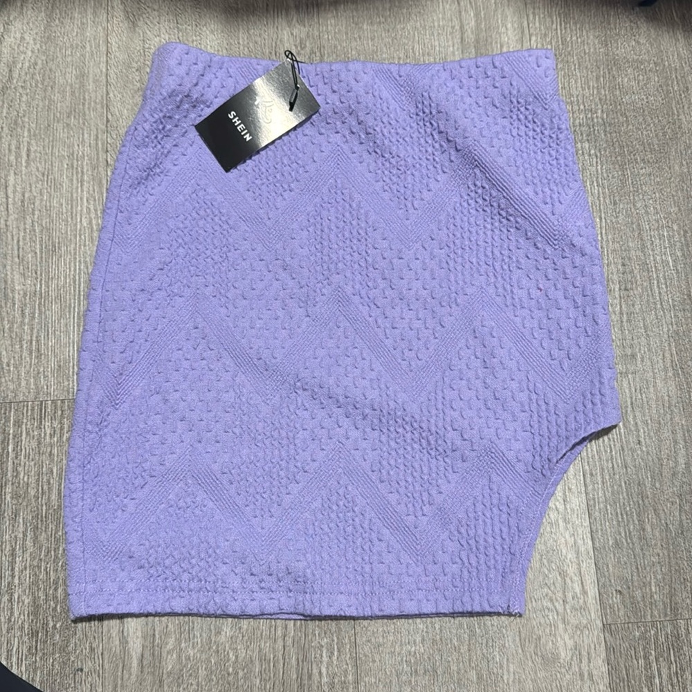 Cutout Textured Mini Skirt Purple